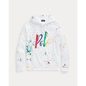 NWT Polo RALPH LAUREN BOYS 8 HOODIE Logo Paint-Splatter